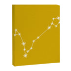 Pisces Zodiac Star Constellation Line Art Golden Yellow Canvas Print Gallery Image 8