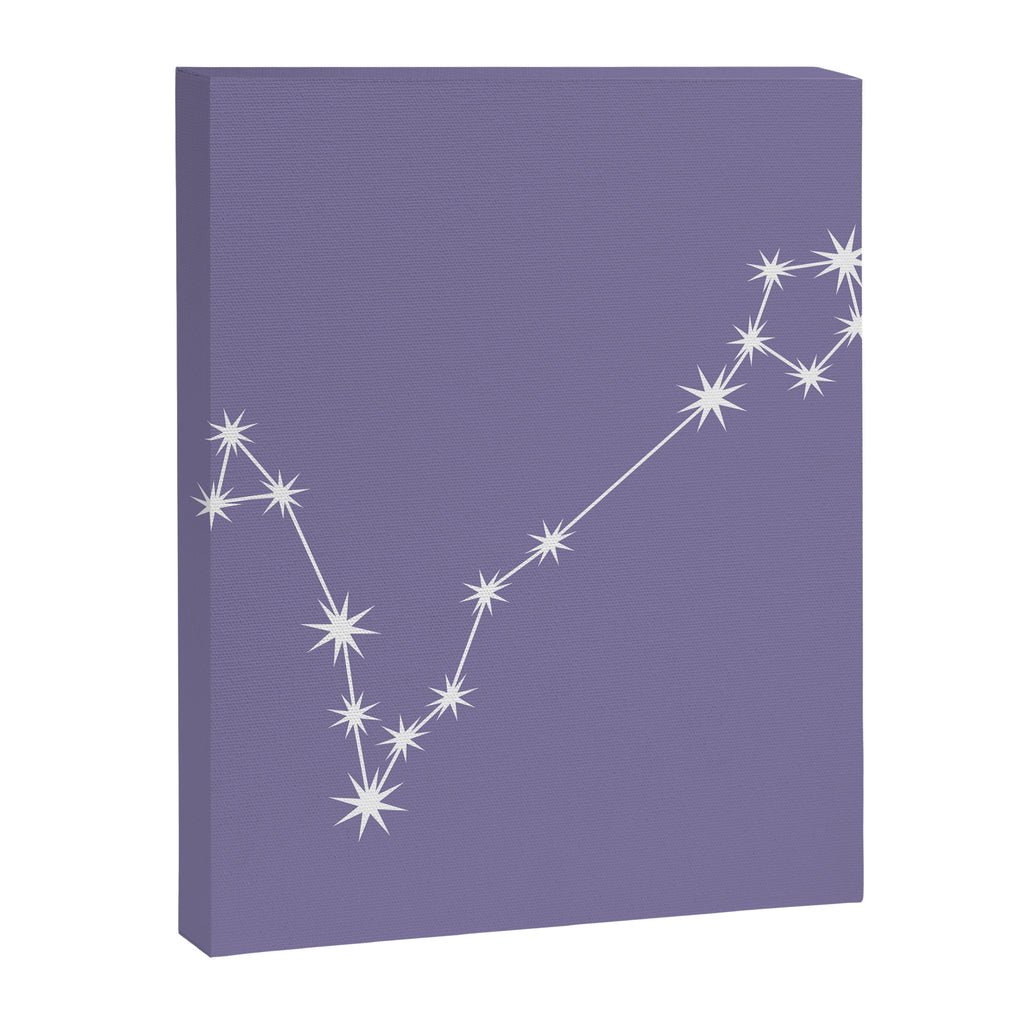 Pisces Zodiac Star Constellation Line Art Lavender Purple Canvas Print Gallery Image 8