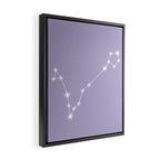 Pisces Zodiac Star Constellation Line Art Pastel Lavender Framed Canvas Print Gallery Image 2