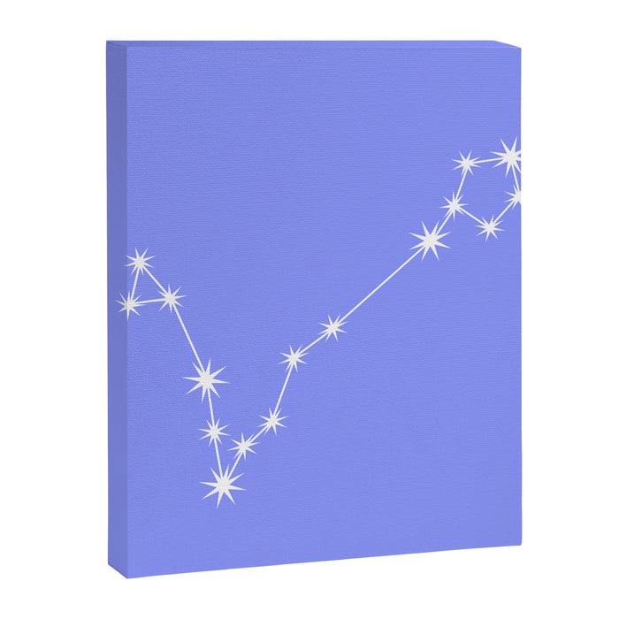 Pisces Zodiac Star Constellation Line Art Pastel Purple Canvas Print Gallery Image 1