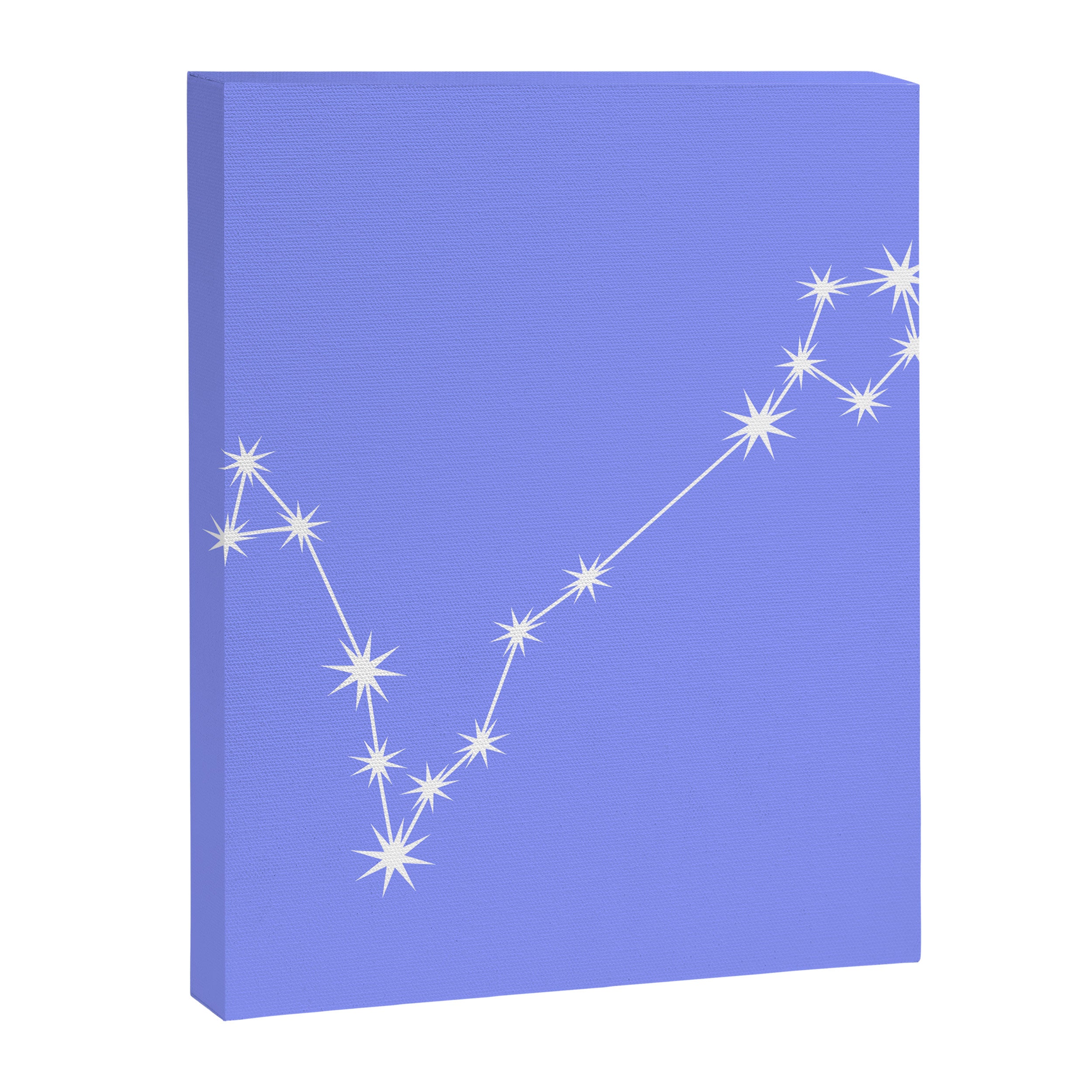 Pisces Zodiac Star Constellation Line Art Pastel Purple Canvas Print Gallery Image 8