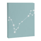 Pisces Zodiac Star Constellation Line Art Pastel Teal Canvas Print Gallery Image 8