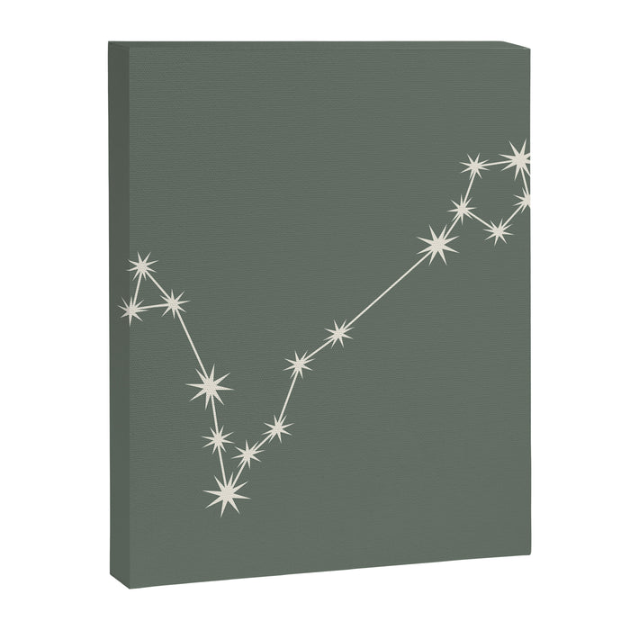 Pisces Zodiac Star Constellation Line Art Sage Canvas Print Gallery Image 1