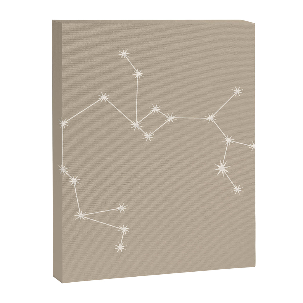 Sagittarius Zodiac Star Constellation Line Art Beige Canvas Print Gallery Image 8
