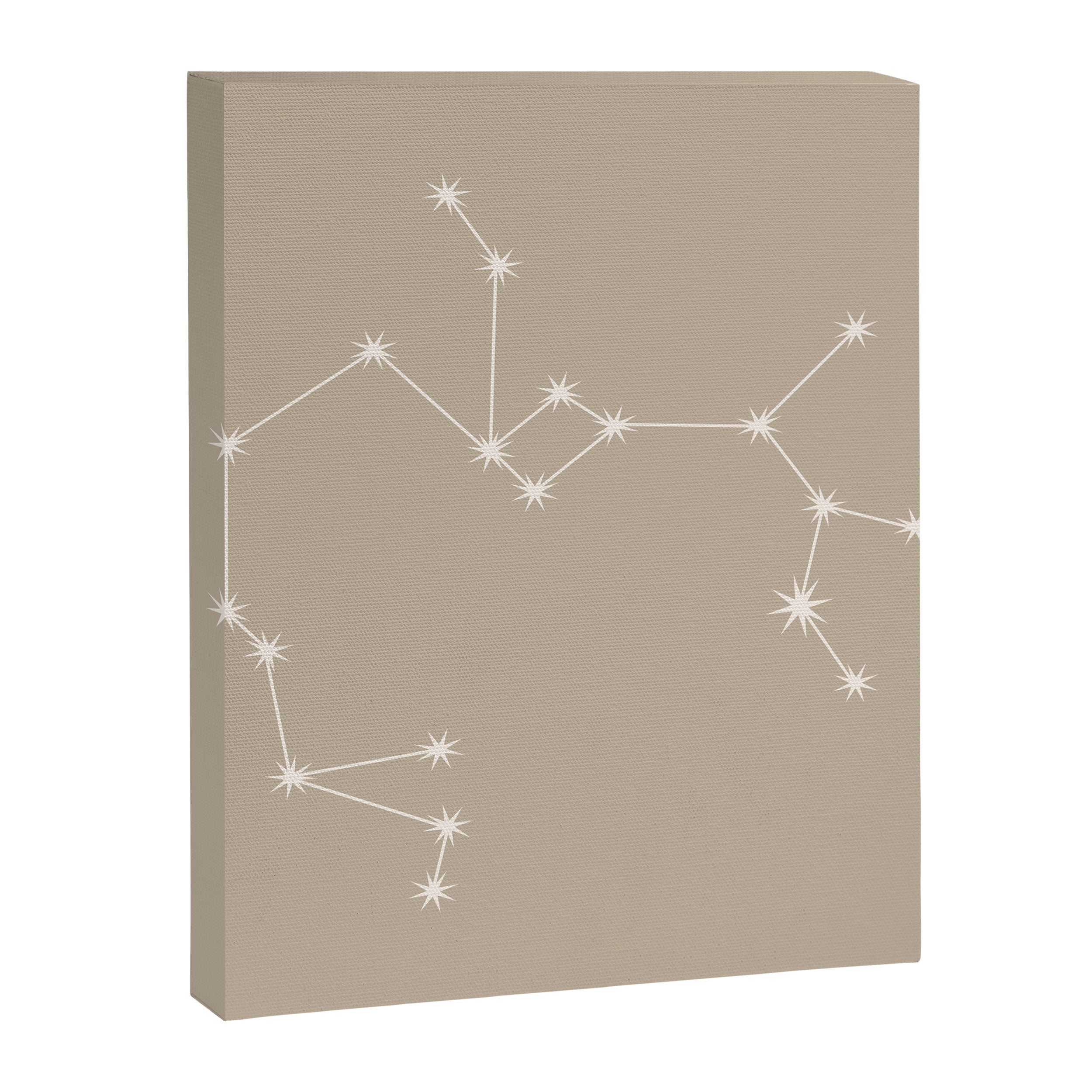 Sagittarius Zodiac Star Constellation Line Art Beige Canvas Print Gallery Image 8