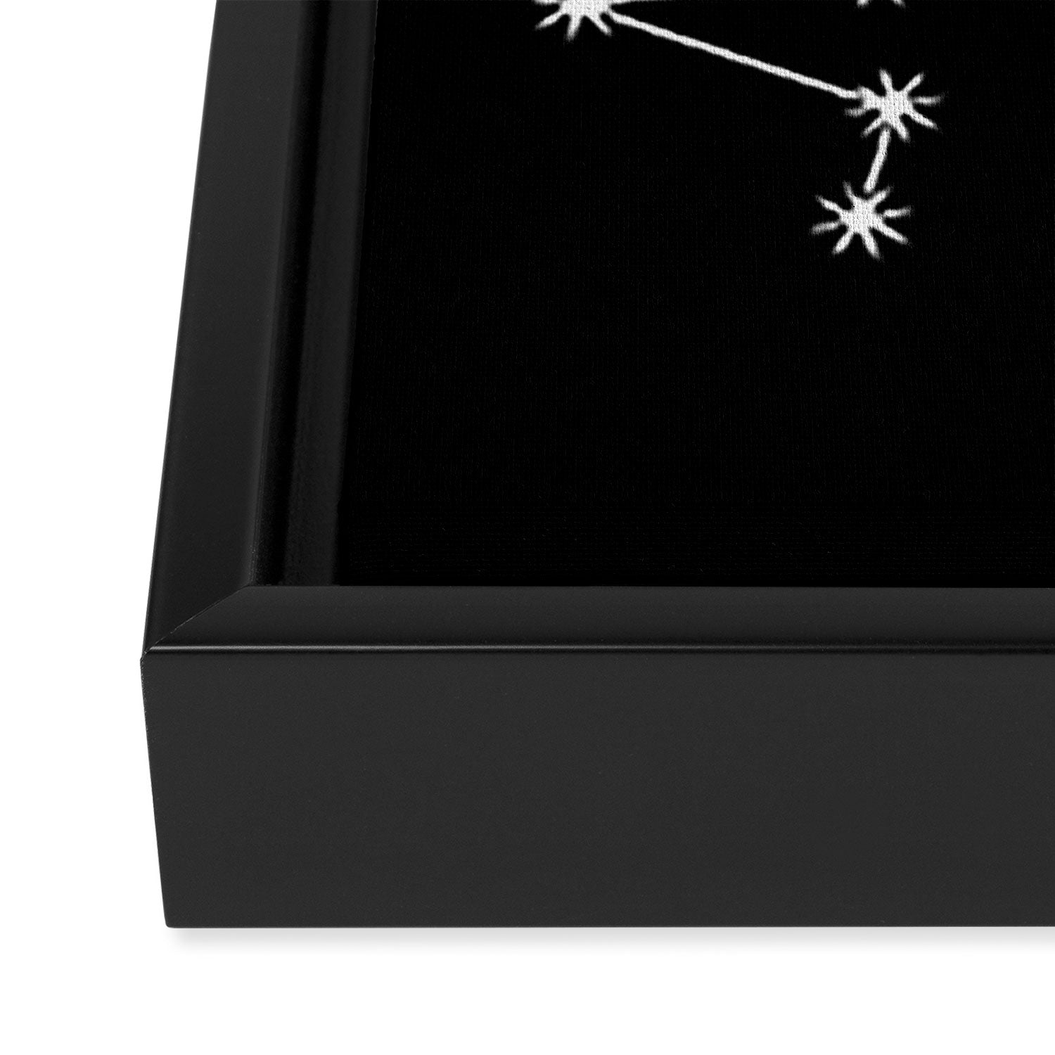 Sagittarius Zodiac Star Constellation Line Art Black Framed Canvas Print Gallery Image 3