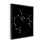 Sagittarius Zodiac Star Constellation Line Art Black Framed Canvas Print Gallery Image 2