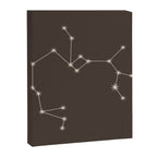 Sagittarius Zodiac Star Constellation Line Art Coffee Brown Canvas Print Gallery Image 8