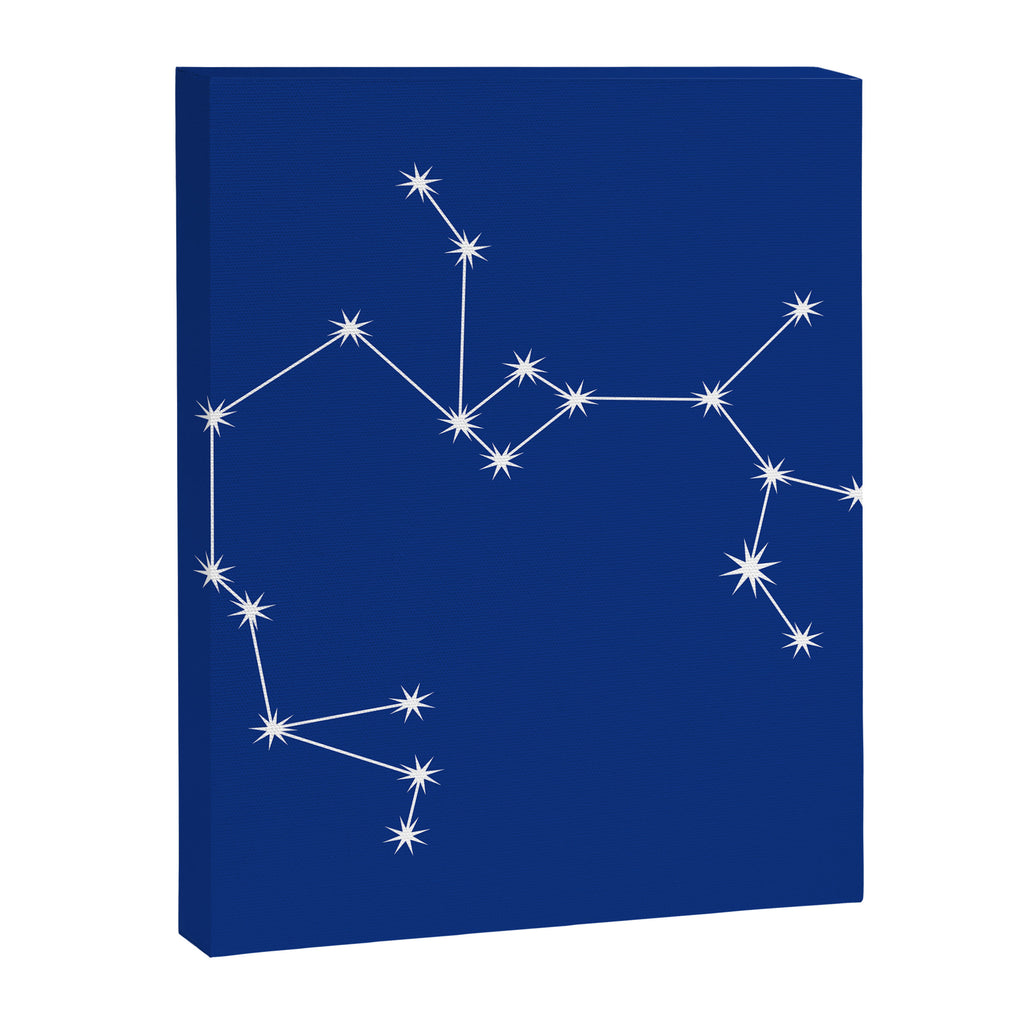 Sagittarius Zodiac Star Constellation Line Art Dark Blue Canvas Print Gallery Image 8