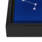Sagittarius Zodiac Star Constellation Line Art Dark Blue Framed Canvas Print Gallery Image 3