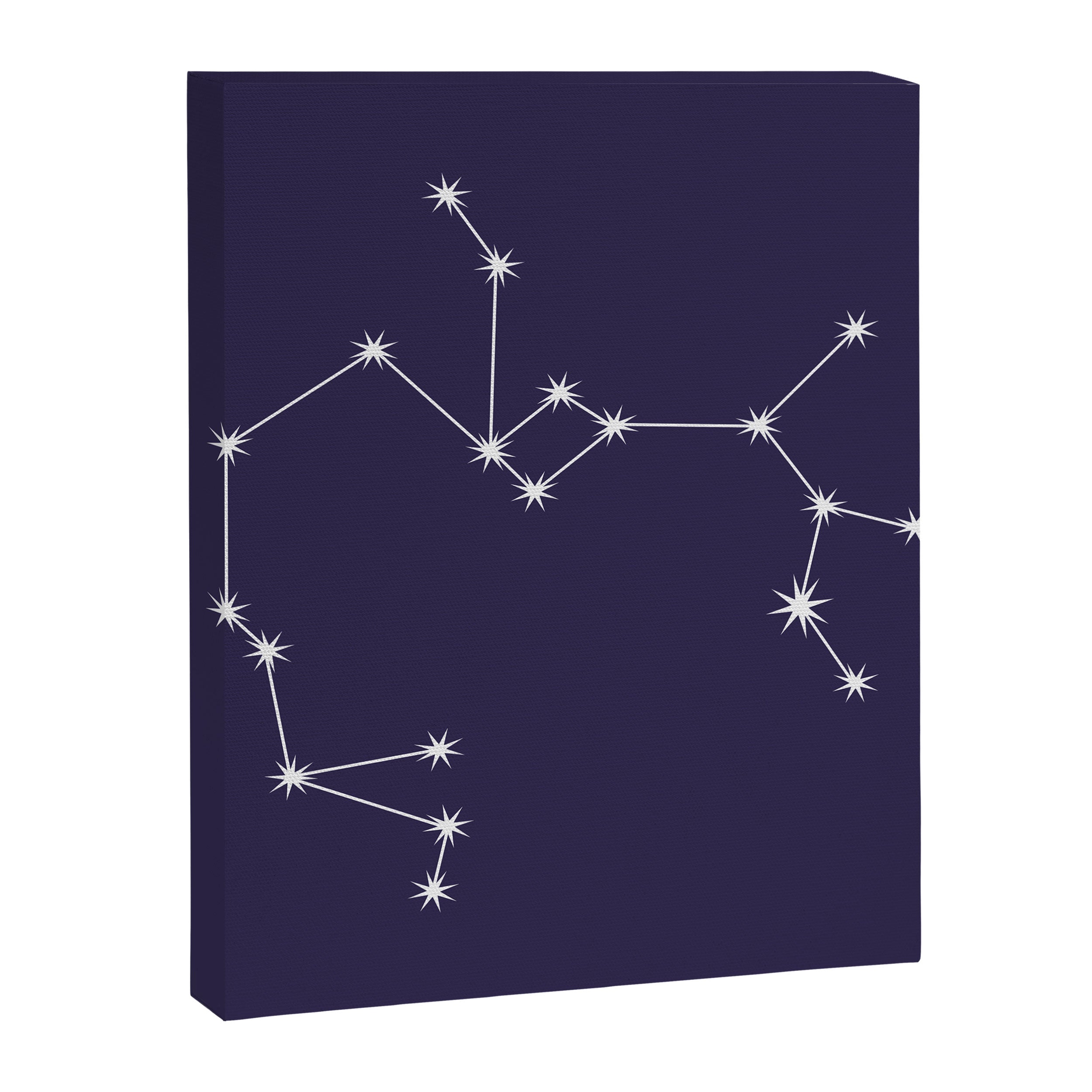 Sagittarius Zodiac Star Constellation Line Art Dark Purple Canvas Print Gallery Image 8