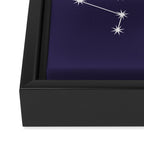 Sagittarius Zodiac Star Constellation Line Art Dark Purple Framed Canvas Print Gallery Image 3