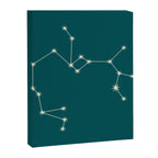 Sagittarius Zodiac Star Constellation Line Art Deep Teal Canvas Print Gallery Image 8