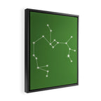 Sagittarius Zodiac Star Constellation Line Art Kelly Green Framed Canvas Print Gallery Image 2