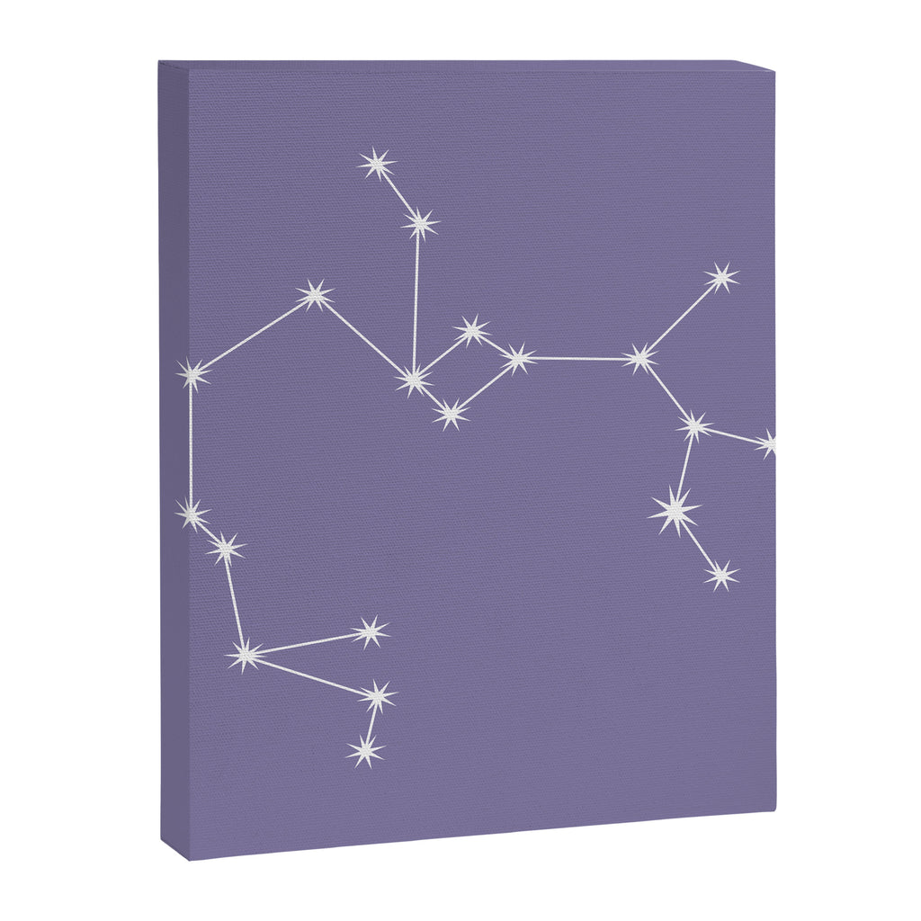 Sagittarius Zodiac Star Constellation Line Art Lavender Purple Canvas Print Gallery Image 8