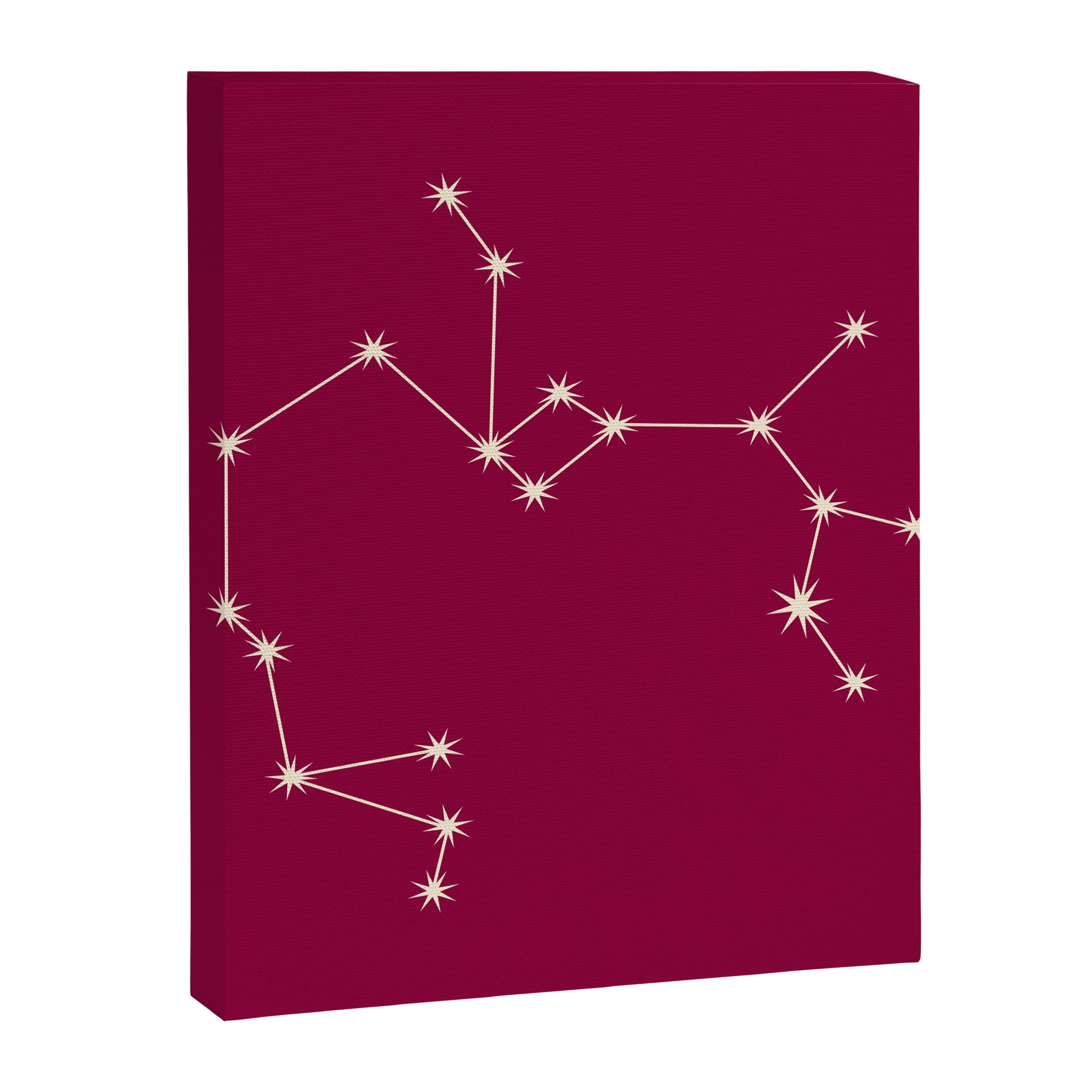 Sagittarius Zodiac Star Constellation Line Art Magenta Pink Canvas Print Gallery Image 8