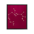 Sagittarius Zodiac Star Constellation Line Art Magenta Pink Framed Canvas Print Gallery Image 8