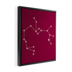 Sagittarius Zodiac Star Constellation Line Art Magenta Pink Framed Canvas Print Gallery Image 2