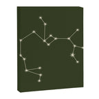 Sagittarius Zodiac Star Constellation Line Art Moss Green Canvas Print Gallery Image 8