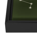Sagittarius Zodiac Star Constellation Line Art Moss Green Framed Canvas Print Gallery Image 3