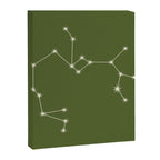 Sagittarius Zodiac Star Constellation Line Art Olive Green Canvas Print Gallery Image 8