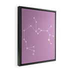 Sagittarius Zodiac Star Constellation Line Art Pastel Lilac Framed Canvas Print Gallery Image 2