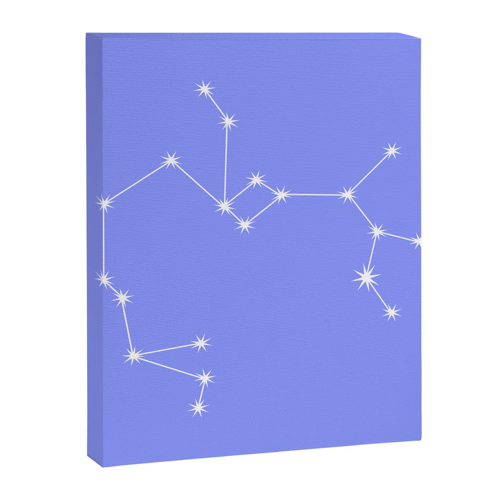 Sagittarius Zodiac Star Constellation Line Art Pastel Purple Canvas Print Gallery Image 8