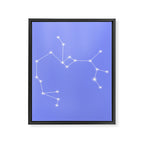 Sagittarius Zodiac Star Constellation Line Art Pastel Purple Framed Canvas Print Gallery Image 8