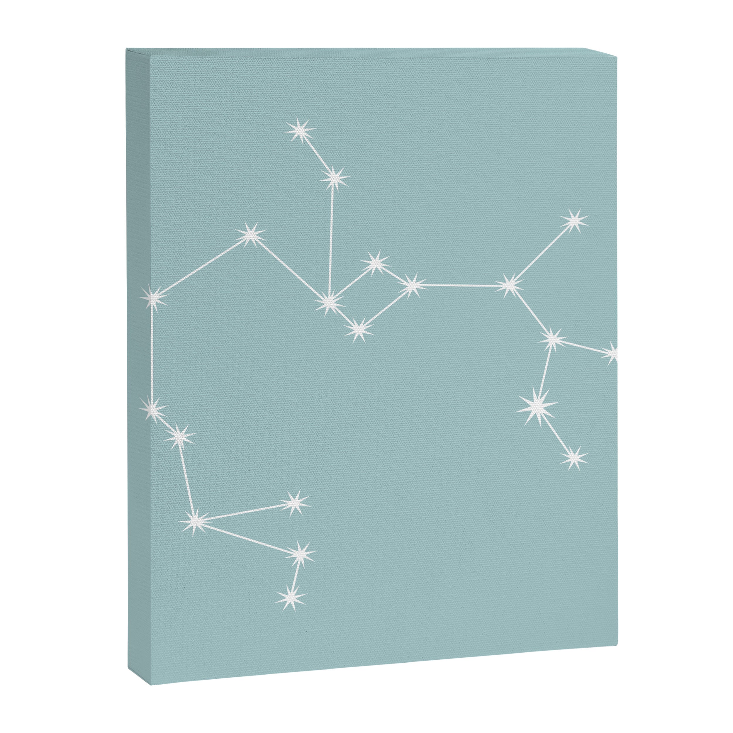 Sagittarius Zodiac Star Constellation Line Art Pastel Teal Canvas Print Gallery Image 8