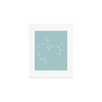 Sagittarius Zodiac Star Constellation Line Art Pastel Teal Art Print Gallery Image 1