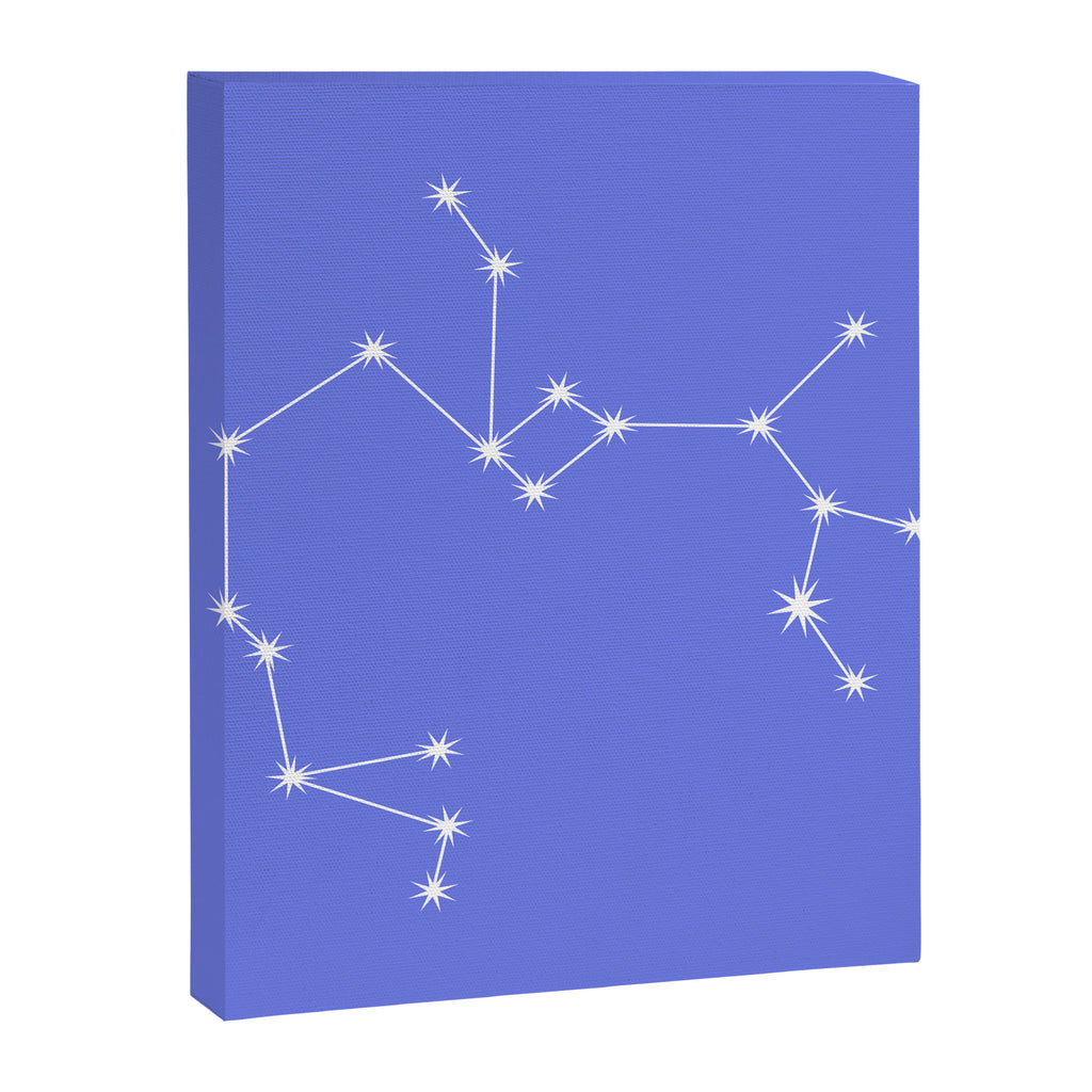 Sagittarius Zodiac Star Constellation Line Art Periwinkle Purple Canvas Print Gallery Image 8