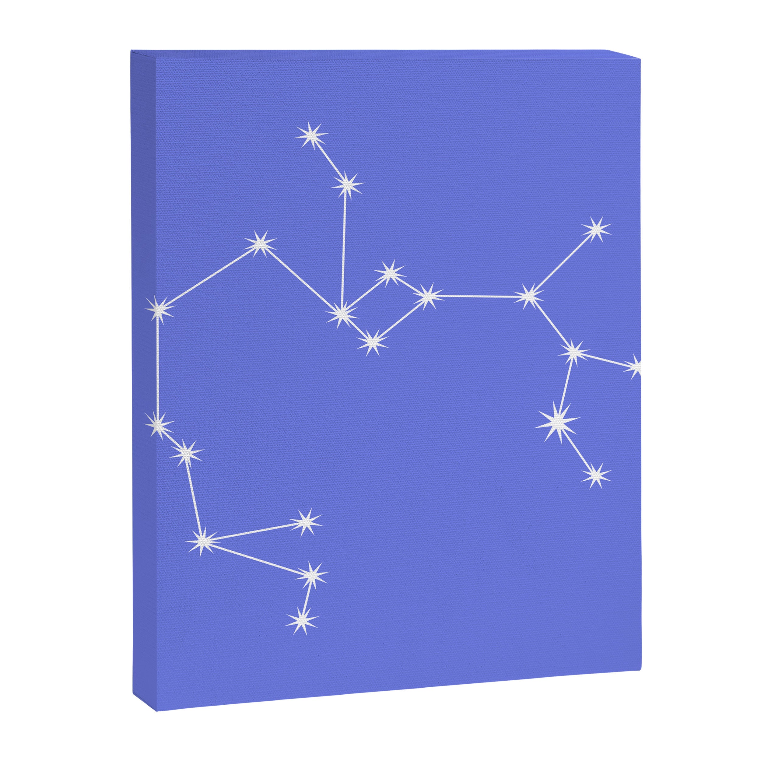 Sagittarius Zodiac Star Constellation Line Art Periwinkle Purple Canvas Print Gallery Image 8