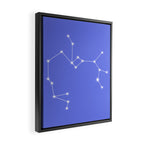 Sagittarius Zodiac Star Constellation Line Art Periwinkle Purple Framed Canvas Print Gallery Image 2
