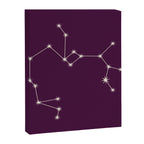 Sagittarius Zodiac Star Constellation Line Art Plum Purple Canvas Print Gallery Image 8