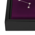Sagittarius Zodiac Star Constellation Line Art Plum Purple Framed Canvas Print Gallery Image 3