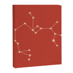 Sagittarius Zodiac Star Constellation Line Art Red Canvas Print Gallery Image 8