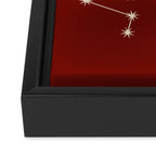 Sagittarius Zodiac Star Constellation Line Art Ruby Red Framed Canvas Print Gallery Image 3
