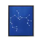 Sagittarius Zodiac Star Constellation Line Art Vibrant Blue Framed Canvas Print Gallery Image 8