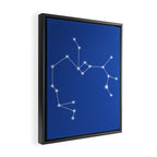 Sagittarius Zodiac Star Constellation Line Art Vibrant Blue Framed Canvas Print Gallery Image 2
