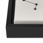 Sagittarius Zodiac Star Constellation Line Art White Framed Canvas Print Gallery Image 3