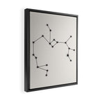 Sagittarius Zodiac Star Constellation Line Art White Framed Canvas Print Gallery Image 2