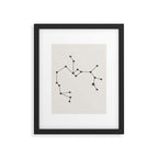 Sagittarius Zodiac Star Constellation Line Art White Framed Art Print Gallery Image 6
