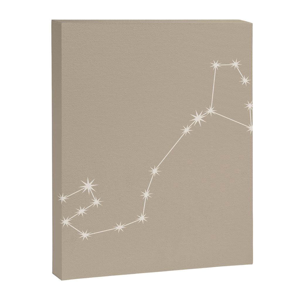 Scorpio Zodiac Star Constellation Line Art Beige Canvas Print Gallery Image 8
