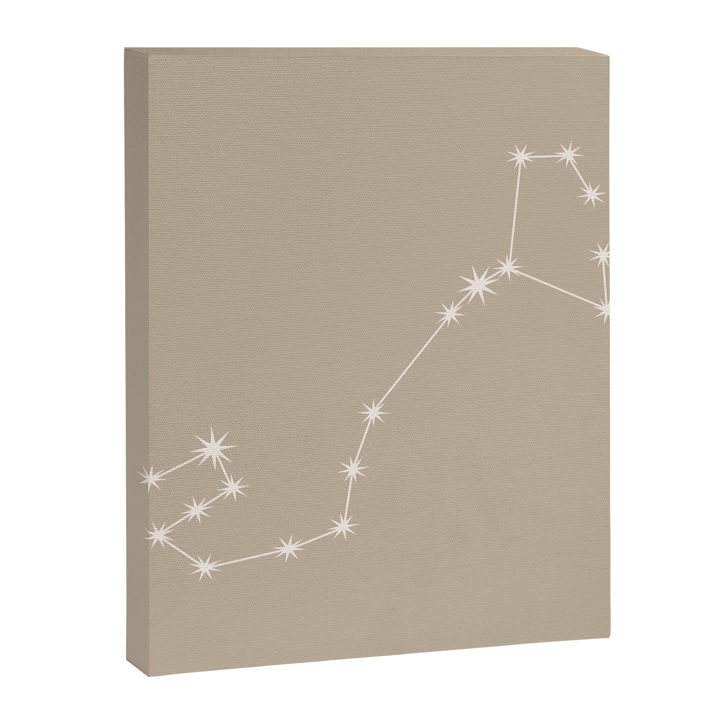 Scorpio Zodiac Star Constellation Line Art Beige Canvas Print Gallery Image 8