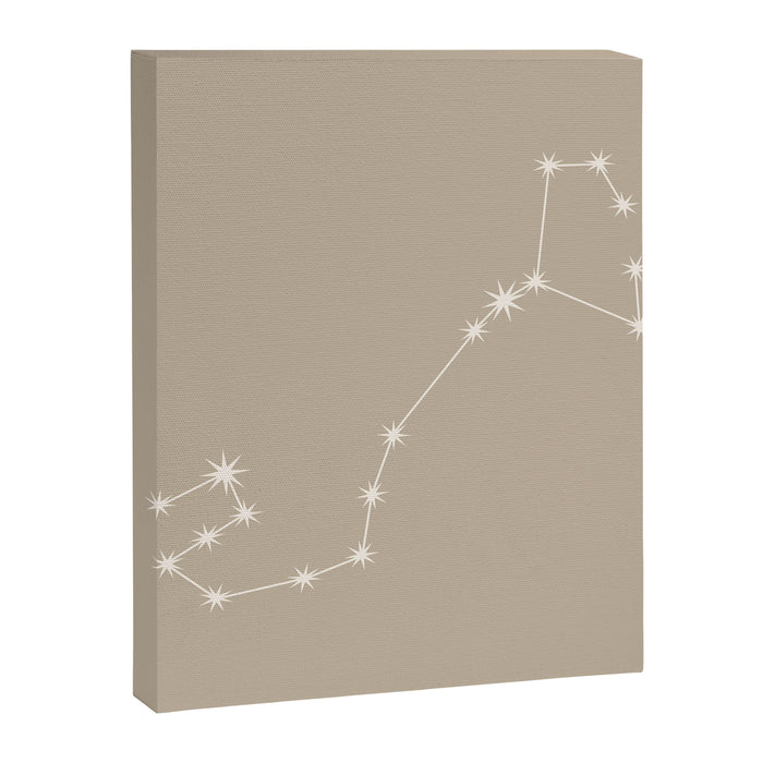 Scorpio Zodiac Star Constellation Line Art Beige Canvas Print Gallery Image 1
