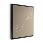Scorpio Zodiac Star Constellation Line Art Beige Framed Canvas Print Gallery Image 2