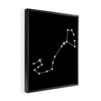 Scorpio Zodiac Star Constellation Line Art Black Framed Canvas Print Gallery Image 2