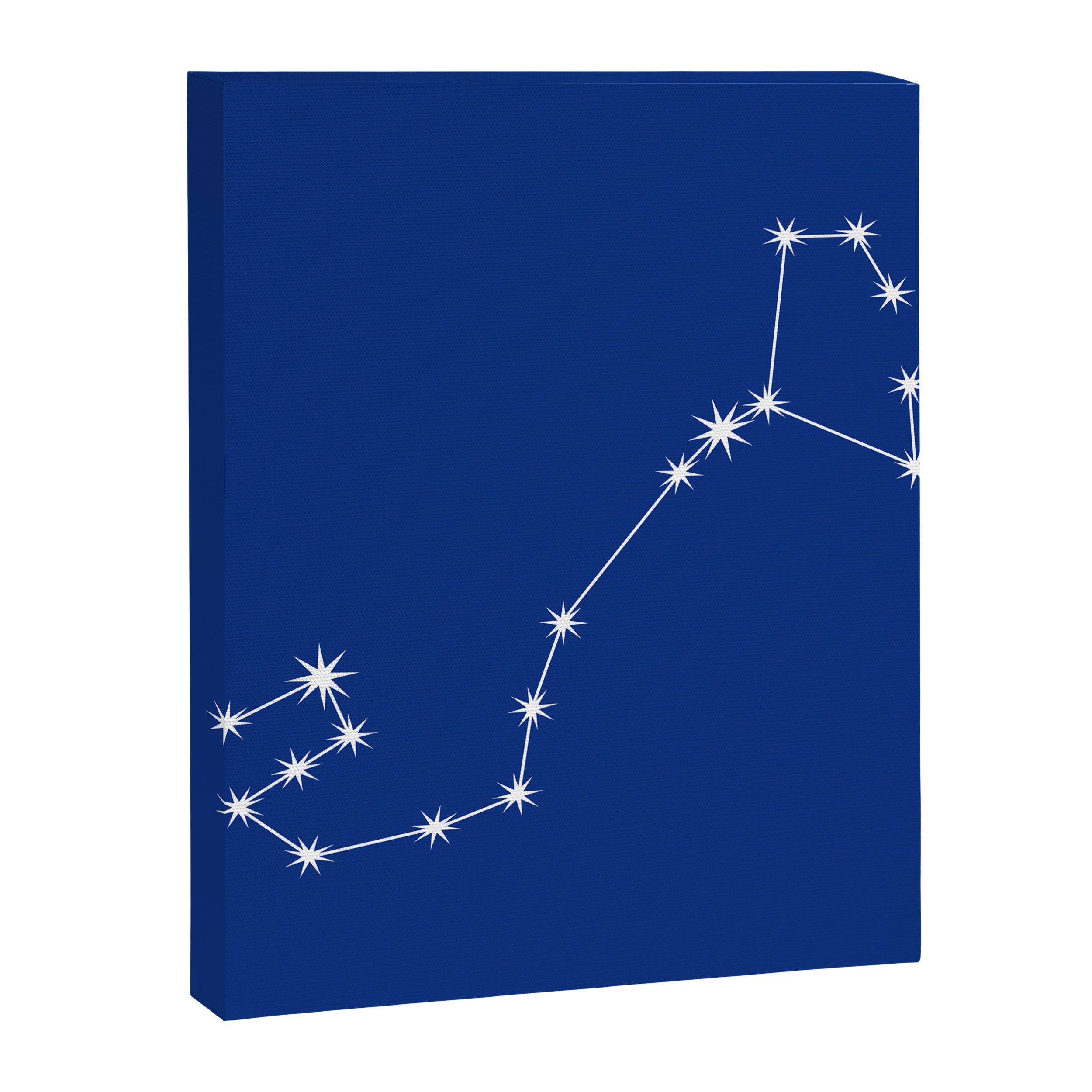 Scorpio Zodiac Star Constellation Line Art Dark Blue Canvas Print Gallery Image 8