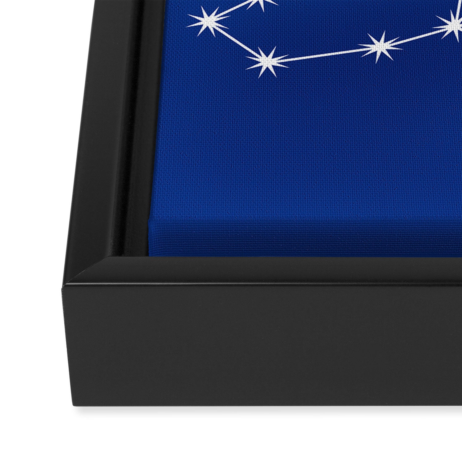 Scorpio Zodiac Star Constellation Line Art Dark Blue Framed Canvas Print Gallery Image 3