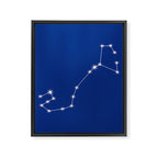 Scorpio Zodiac Star Constellation Line Art Dark Blue Framed Canvas Print Gallery Image 8